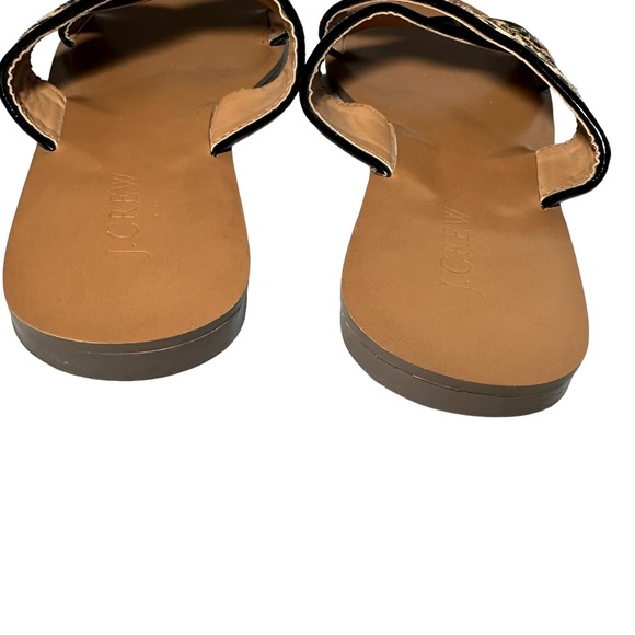 J. Crew Sandals 7 Seaside Crisscross Leopard Pony Hair Leather E8847 - Picture 8 of 11